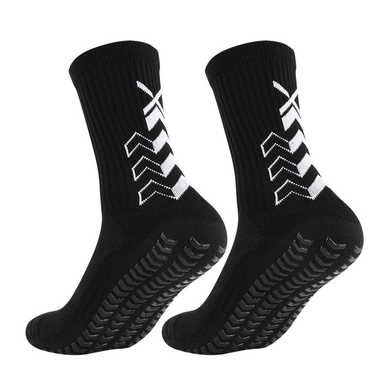 Conjunto de combinación de calcetines de fútbol con pegamento antideslizante para hombres y mujeres adultos, protectores de piernas y correas para calcetines_voghion.com