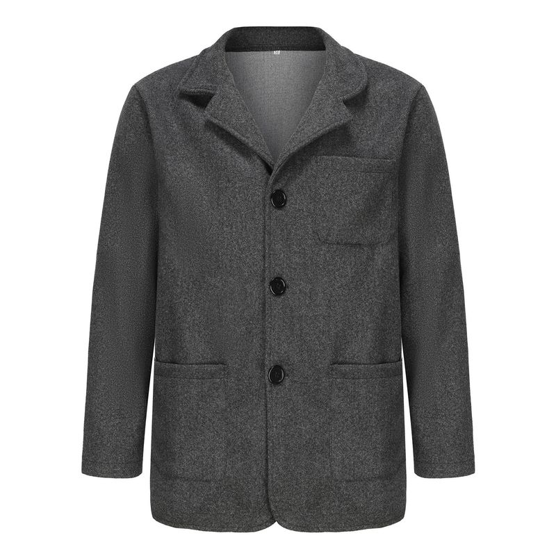 Spring and Autumn Men's Youth Solid Color Trendy Jacket, Outcoat, Casual Coat_voghion.com