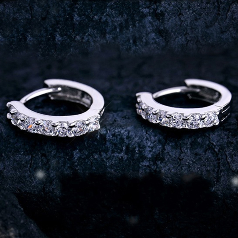 Yamaler Ohrringe, rund, modisch, Legierung, einreihig, Strasssteine, Ohrringe für Bankett_voghion.com