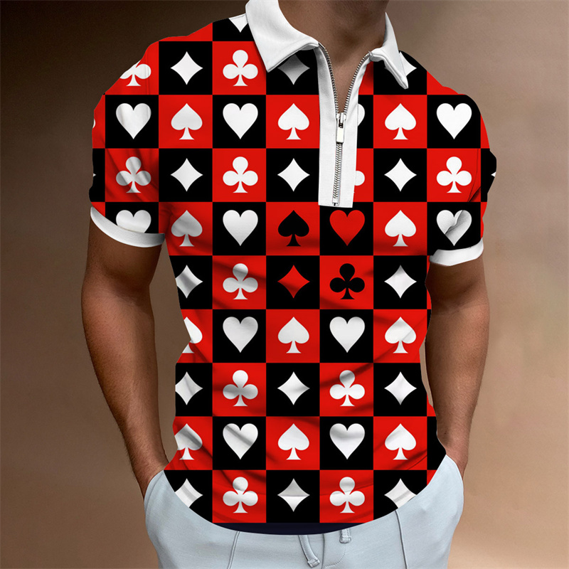 Men's Striped Golf Shirts Casual Novelty 3d Printed T Shirts Plaid Texture Graphic T Shirts Fashion Short Sleeve T Shirts_voghion.com