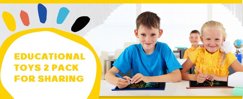 2-Pack LCD Writing Tablet For Kids - 8.5"/10" Color Screen Drawing Board With Stylus, Lightweight Doodle Pad For School, Travel & Office_voghion.com