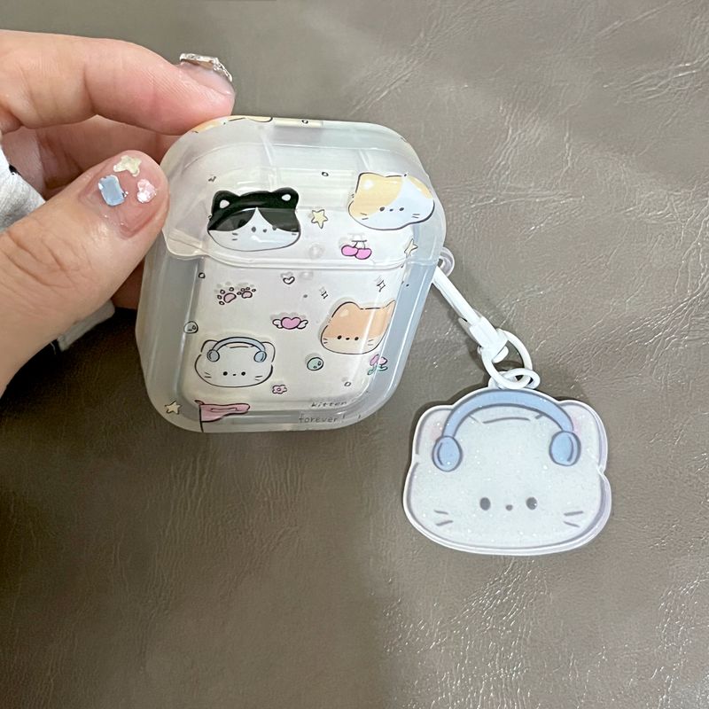 Mielas katės apsauginis dangtelis 3, tinkantis „Airpods“ 2, belaidėms „Bluetooth“ ausinėms, 3, 1, „Airpods S2“, „Airpod Pro“, 4, 4_voghion.com