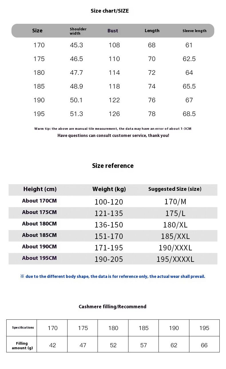 Nuovi piumini autunnali da uomo, maglie corte, colli spessi, caldi per persone di mezza età e giovani, capispalla invernali_voghion.com