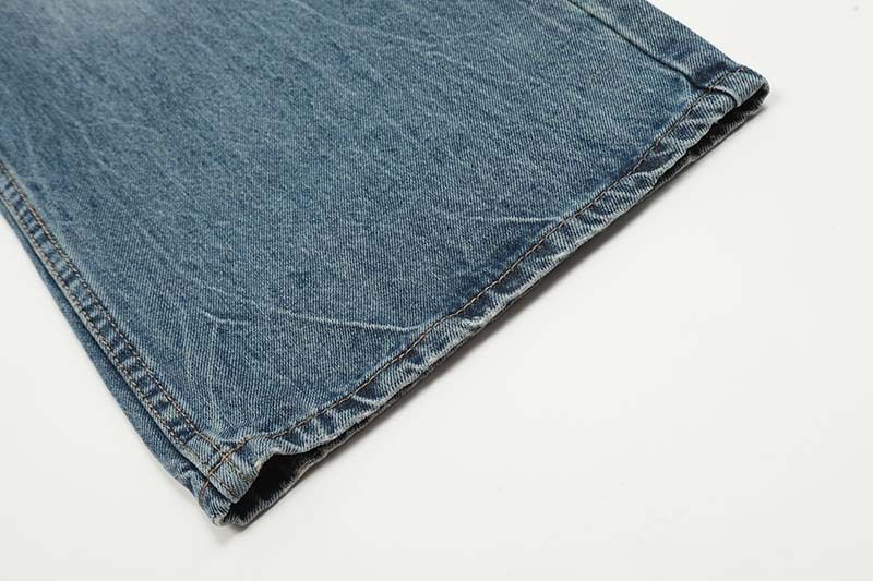 Men's Clothing Washed Distressed Ripped Drape Niche Jeans Men And Women Trendy Retro Loose Casual Straight Pants_voghion.com