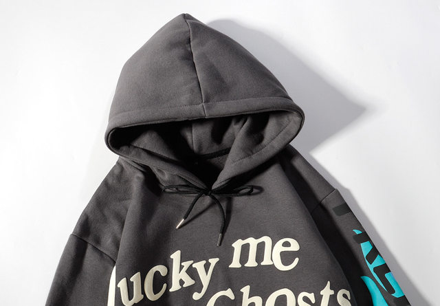 Graffiti Letter Foam Plus Samt Kanye Sweatshirts Herren Übergroßes Fleece Stranger Things Kapuzenpullover Unisex Pullover Hoody_voghion.com