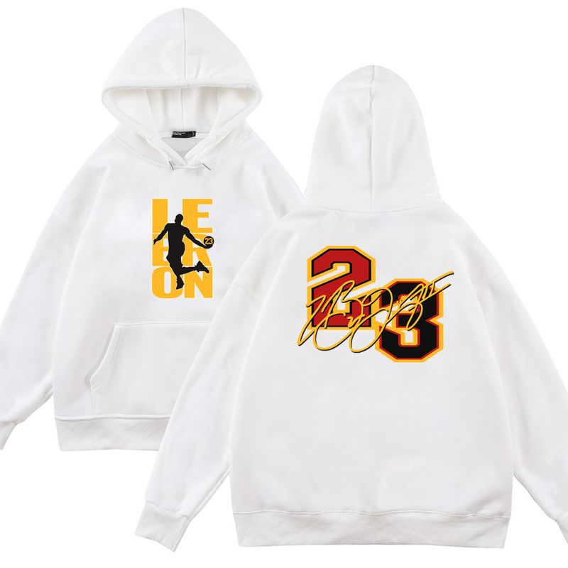 370G Basketball, Los Angeles Lakers James 23 Langarm-Kapuzenpullover, Unisex Herbst/Winter_voghion.com