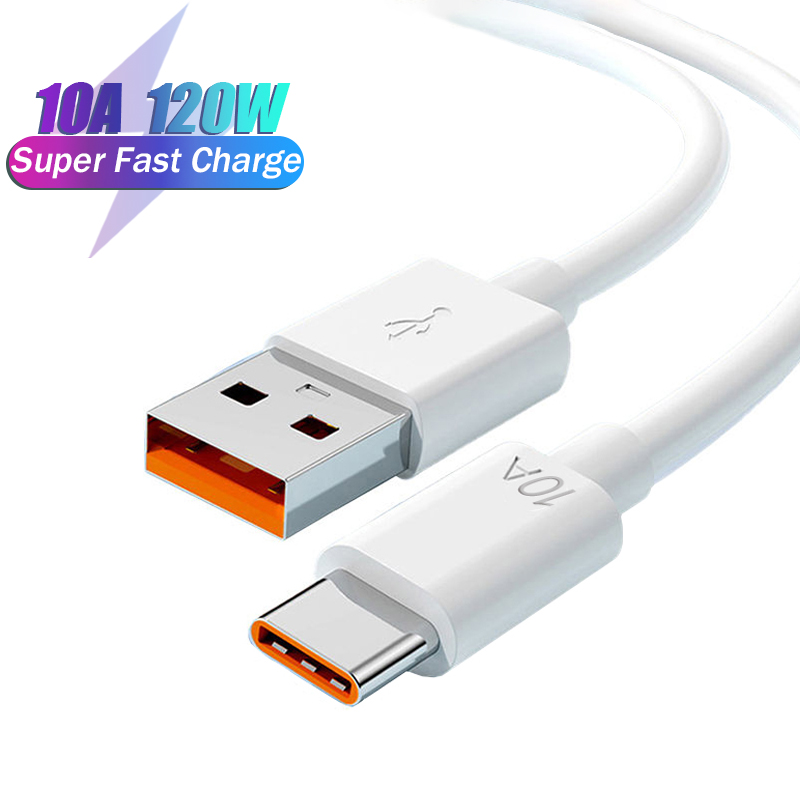Cable tipo C de carga rápida de 10A, 120W, adecuado para Huawei P50 P40 P30 Xiaomi Samsung POCO PD 66W_voghion.com