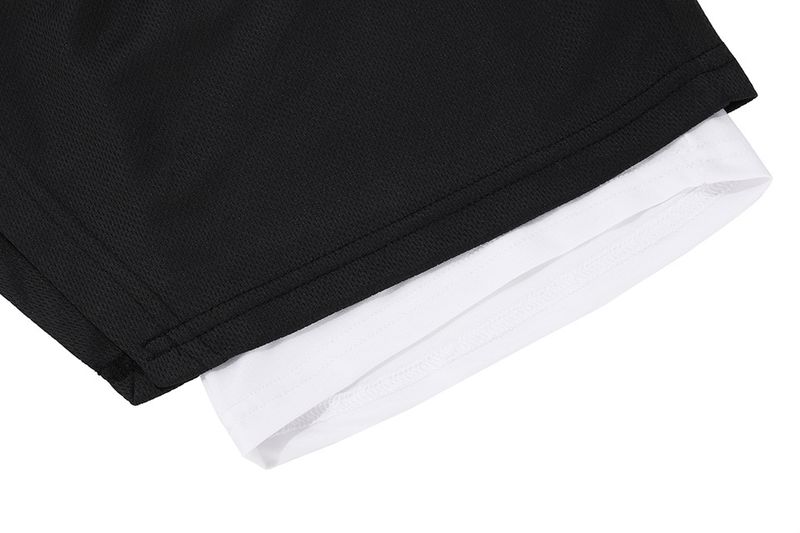 Men's Quick-Dry Training Shorts - 2-Layer Gym & Beach Hybrid With Mesh Liner (Basketball Weightlifting & Running No-Logo Design)_voghion.com