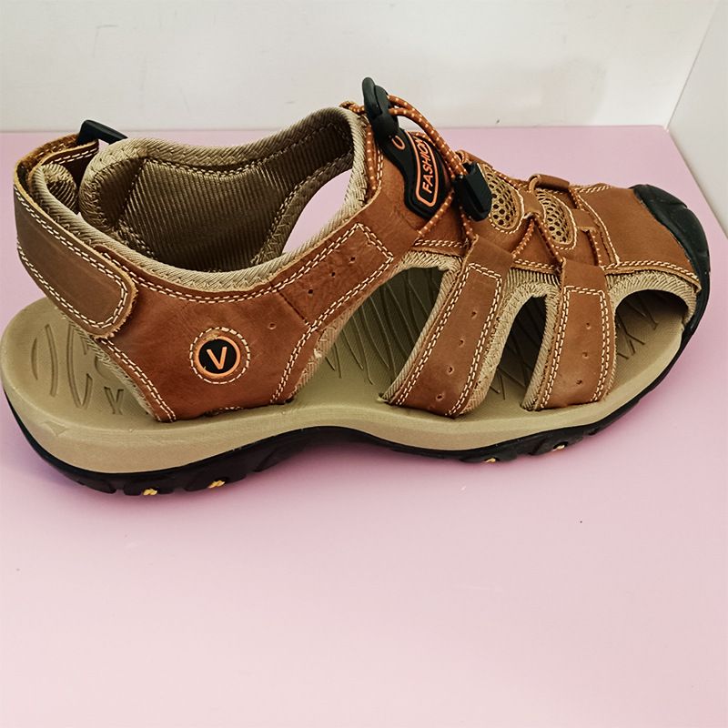 Sandalen, Herren-Outdoor-Sport- und Freizeitschuhe mit Rindsleder-Zehenpartie und weicher Sohle, Größen 38-46, lässig, vielseitig, atmungsaktiv_voghion.com