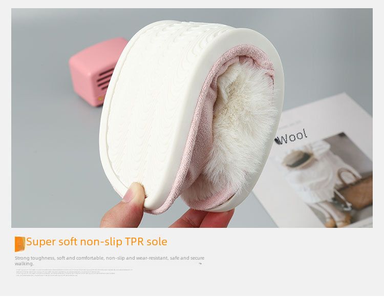Cross-border e-commerce Mao Mouth Increase Home Slippers Men's and Women's Indoor and Outdoor Warm Slippers Cotton Slippers Spot_voghion.com