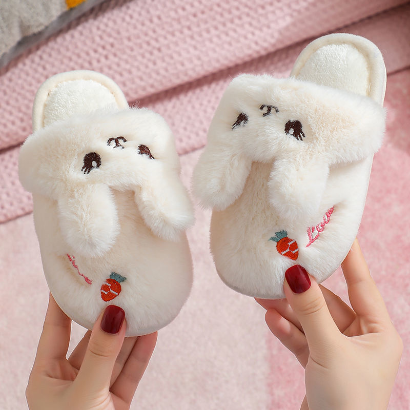 Niedliche Hausschuhe für Kinder und Mädchen aus Memory-Schaum, rutschfest, warm, Fleece, Heimschuhe_voghion.com