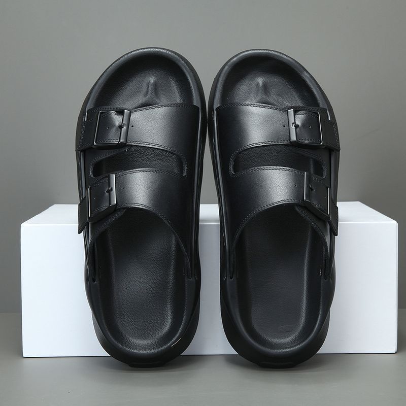 Unschlagbare Qualität 【 Preiskontrolle 】 Herren Echtleder Sommer Casual Vielseitige Britische Trendschuhe Atmungsaktive Hausschuhe Für Männer_voghion.com