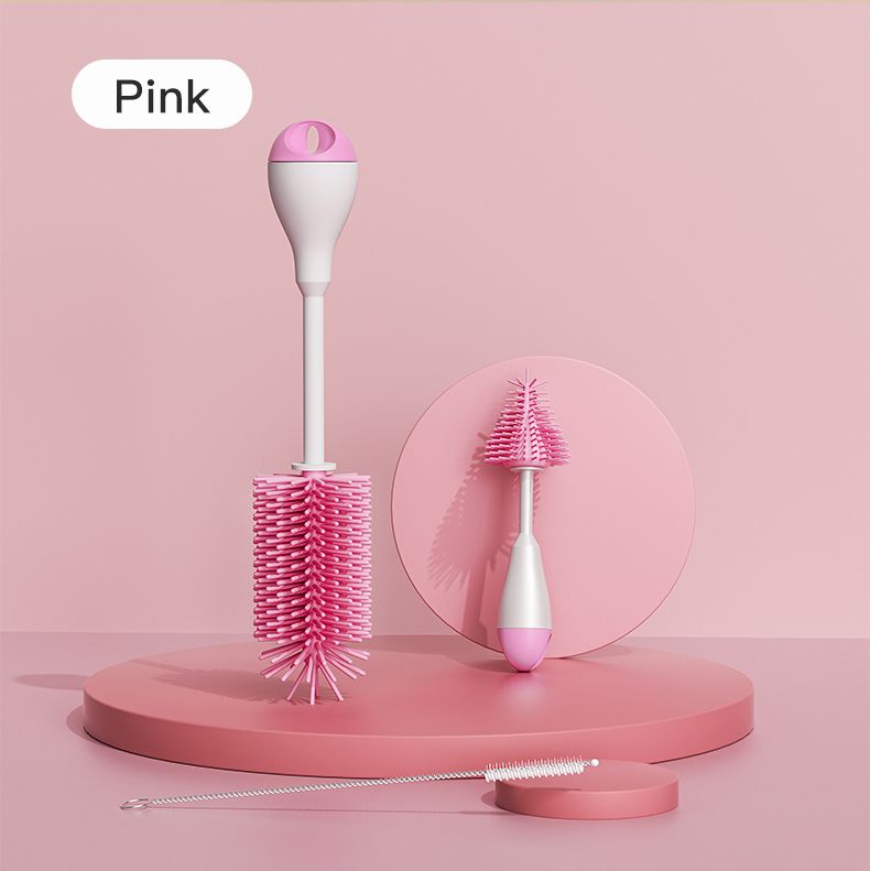 Conjunto de escovas para mamadeiras de silicone 3 em 1 com chupeta e canudo, ideal para canudinho de água com canudinho e garrafa térmica_voghion.com