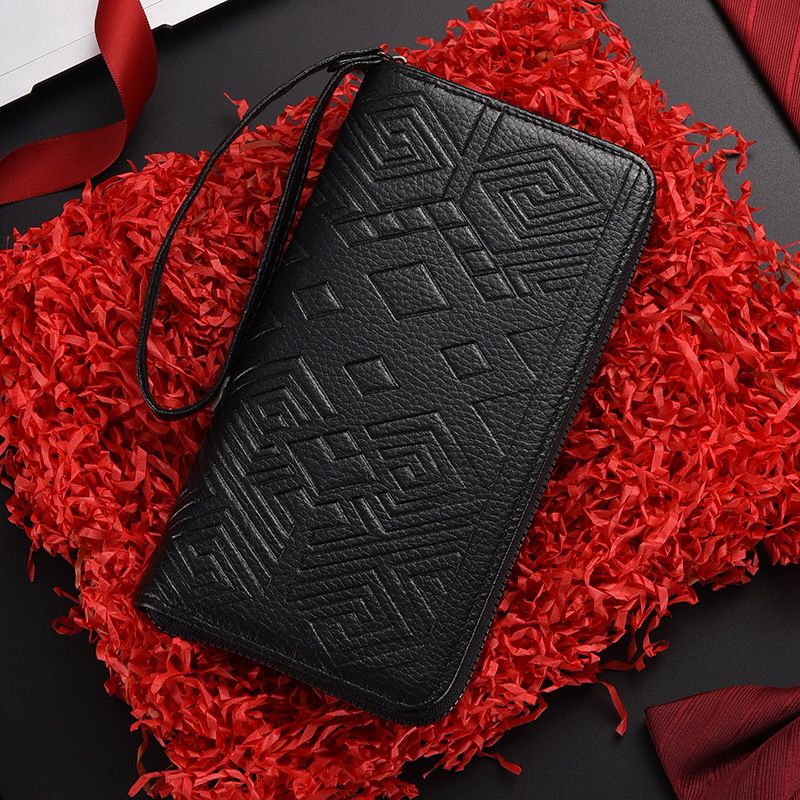 Lange Handytasche mit Reißverschluss für Herren mit mehreren Kartenfächern, stilvoll, mit großem Fassungsvermögen und multifunktionaler Handheld-Tasche_voghion.com