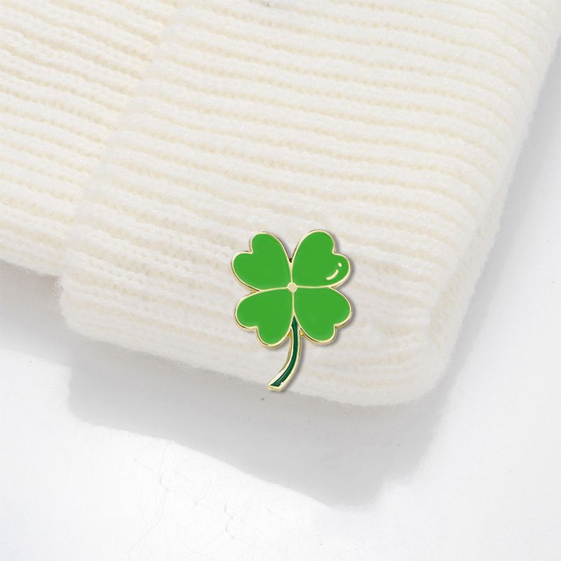 Spilla a forma di quadrifoglio con fiori rossi, personalizzata, per studenti maschi e femmine, borse, vestiti, accessori, spille, gioielli, distintivi_voghion.com