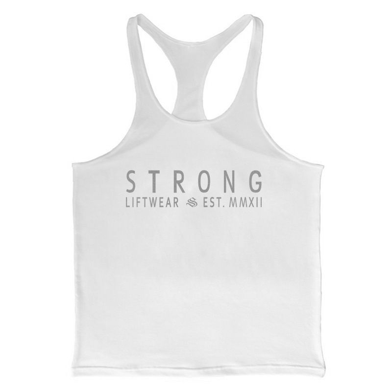 Workout Casual Letter ANIMAL Sports Grote Split Fitness Tanktop Katoen_voghion.com