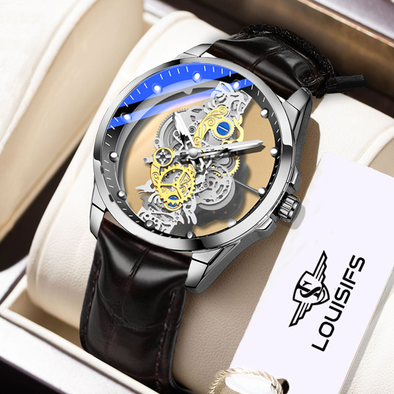 Nuovo orologio da uomo trasparente cavo non completamente automatico impermeabile luminoso nuovo_voghion.com