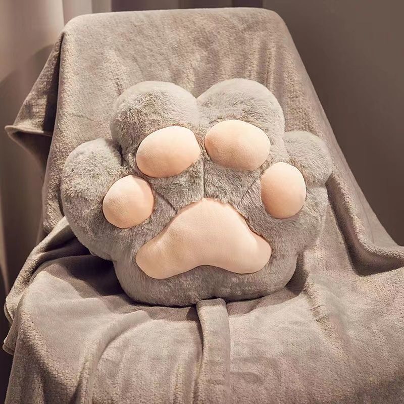 Sieste en tapis, fournitures de bureau à double usage patte de chat, oreiller chauffant pour les mains, climatiseur de voiture, oreiller 2 en 1_voghion.com