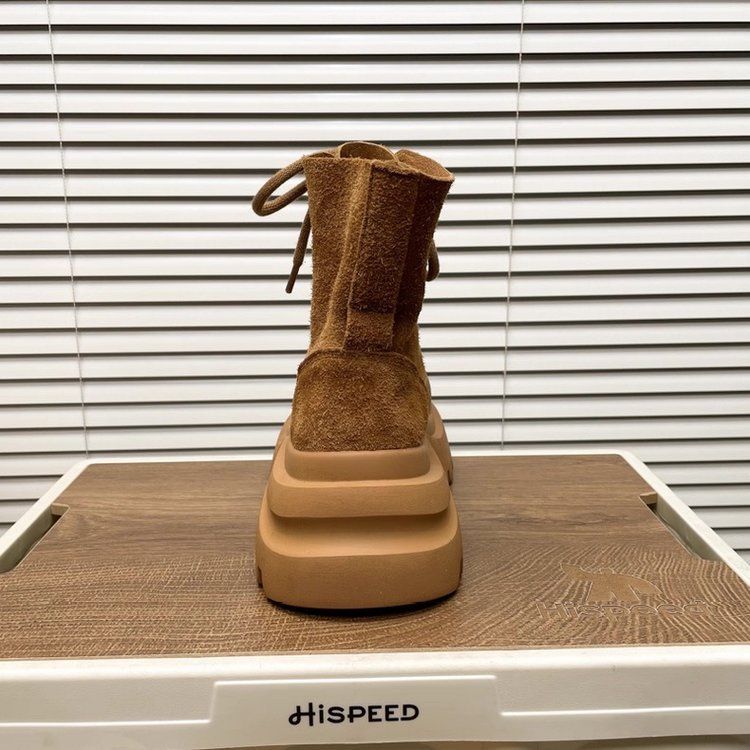 ShoeGlobe 2025 Sommer Neue Retro Schnürstiefel mit Umlegekragen, lässige Motorrad-Shorts für Damen_voghion.com