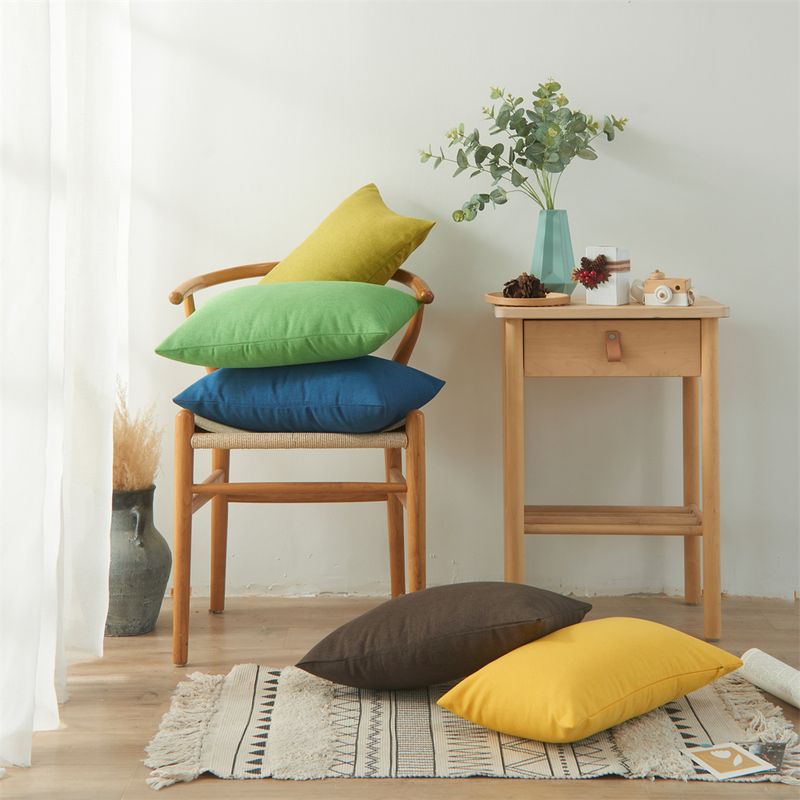Waterproof Cushion Cover Outdoor Solid Color Pillowcase Soft Polyster Pillow Cover For Couch Sofa Living Room_voghion.com