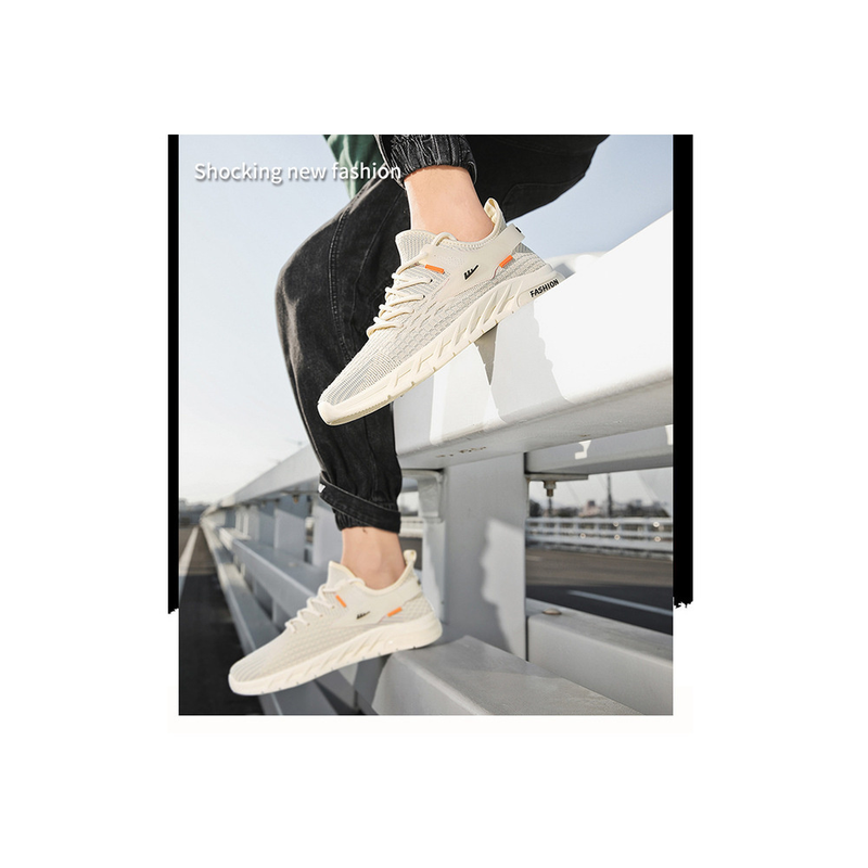Coconut Men'S Shoes Breathable In Summer Fly Woven Mesh Surface For Sports Leisure Running Thin Mesh Shoes_voghion.com