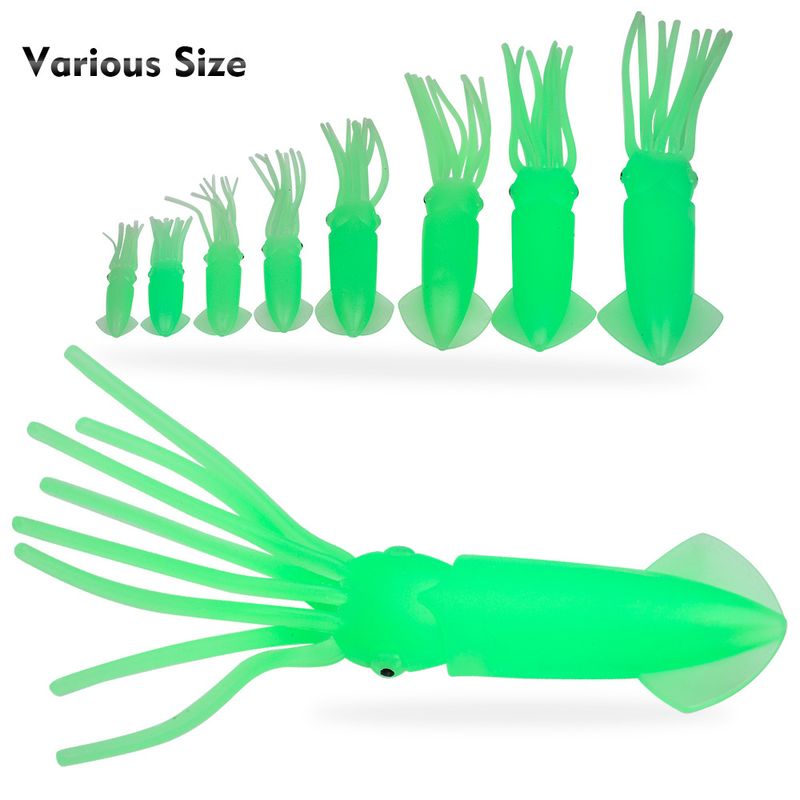 Deep Octopus Lure Boat Trolling Silicone Squid Skirt Luminous Sea Fishing Bait_voghion.com