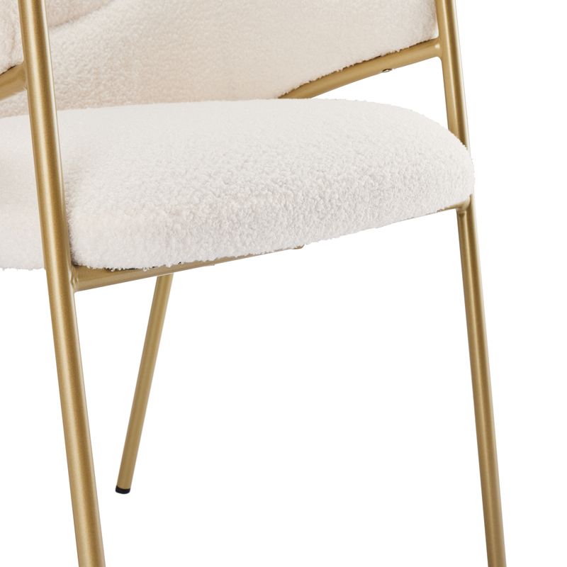 6er Set Loungesessel Aus Lamm Plüsch Stoff, Beige_voghion.com