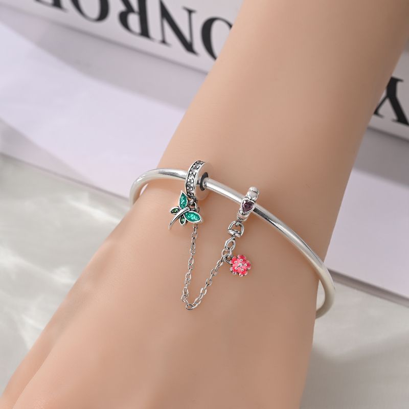Women's Jewelry Couple Sun And Moon Safety Chain Charm Pendant Beads DIY Jewelry Accessories Bracelet Necklace Copper Plated Silver_voghion.com