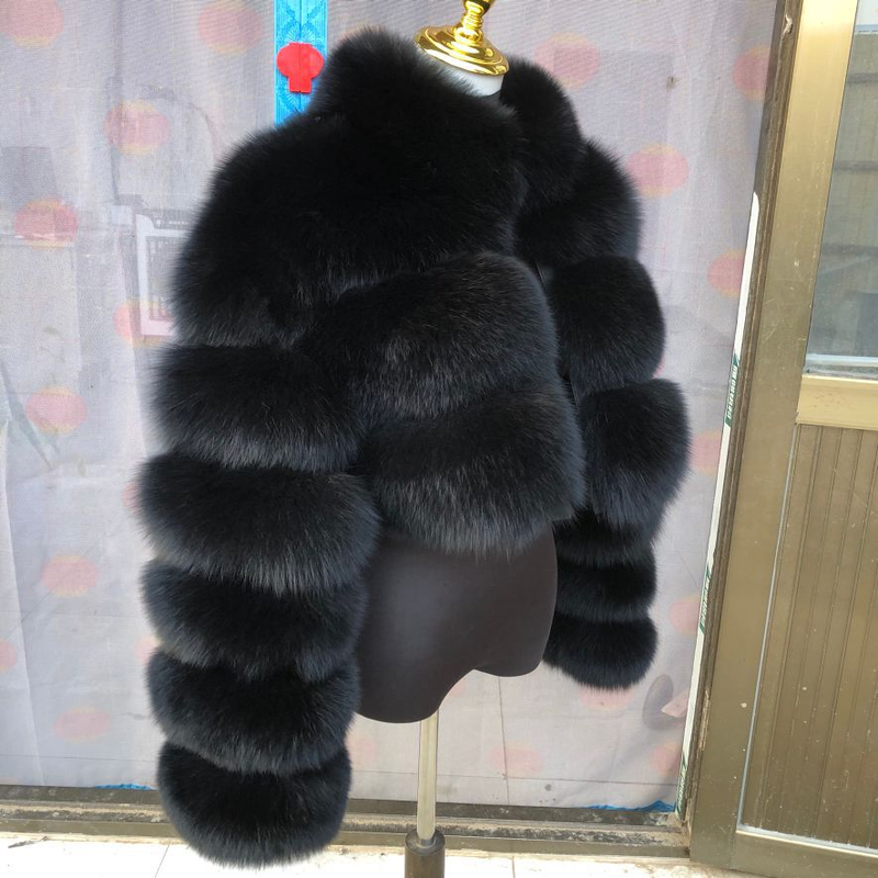 Women's fashion imitation fur coat women stand collar long sleeves_voghion.com