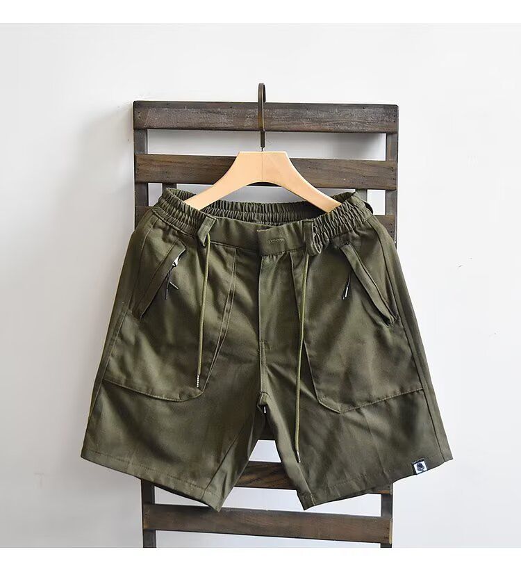 Cargo-Shorts für Herren – lässige, gerade geschnittene 5-Zoll-Shorts mit Taschen, leichte Baumwolle für den Sommer, Schwarz/Khaki/Blau/Grün_voghion.com
