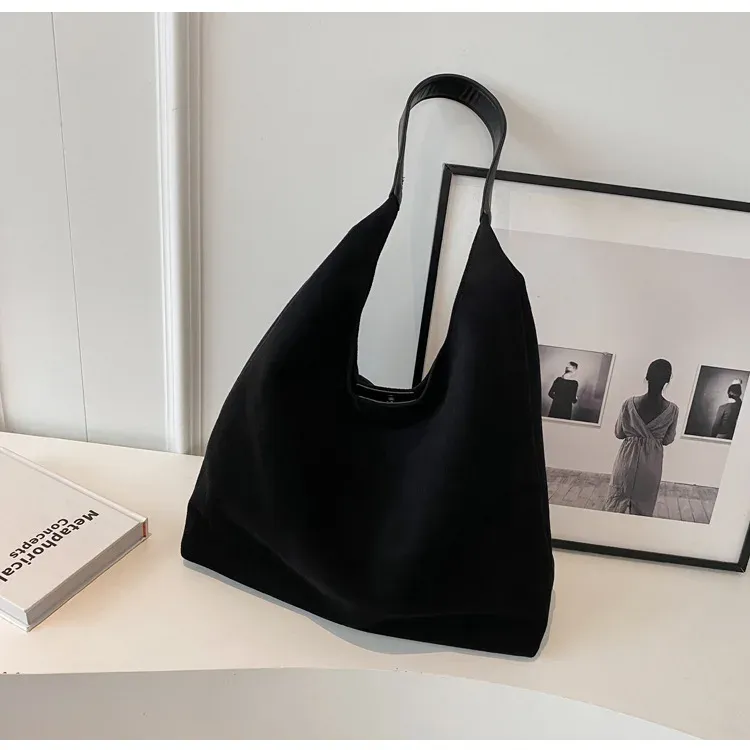 Borse a tracolla vintage da donna, grandi capacità, tinta unita, semplici, casual, da pendolare, retrò, per la spesa_voghion.com