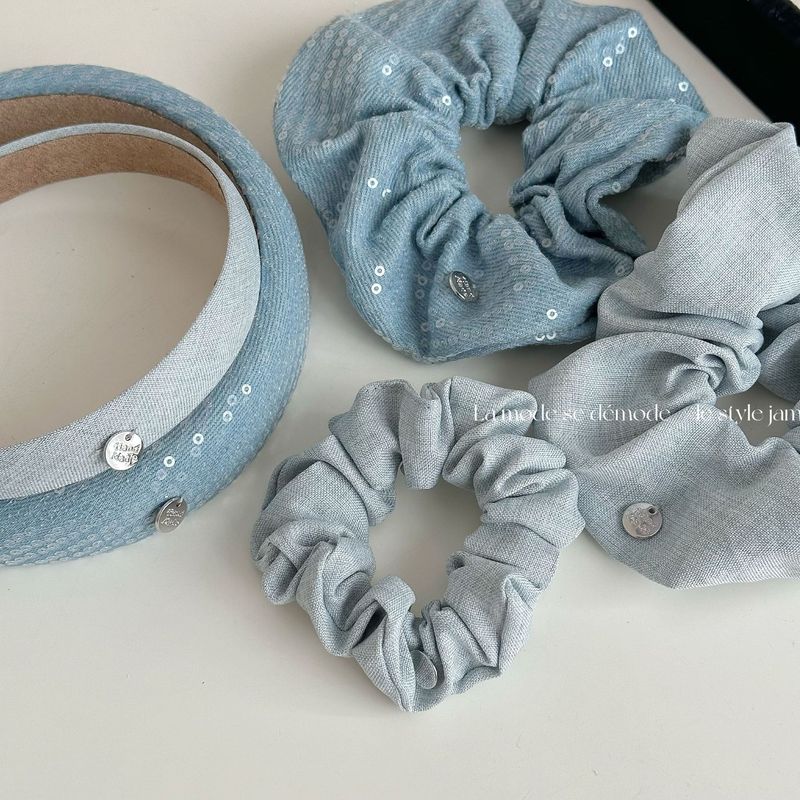 Serie Denim Flash Nuova fascia per capelli versatile fascia per capelli con teschio alto e fascia per capelli con temperamento autunnale e invernale di alto senso_voghion.com