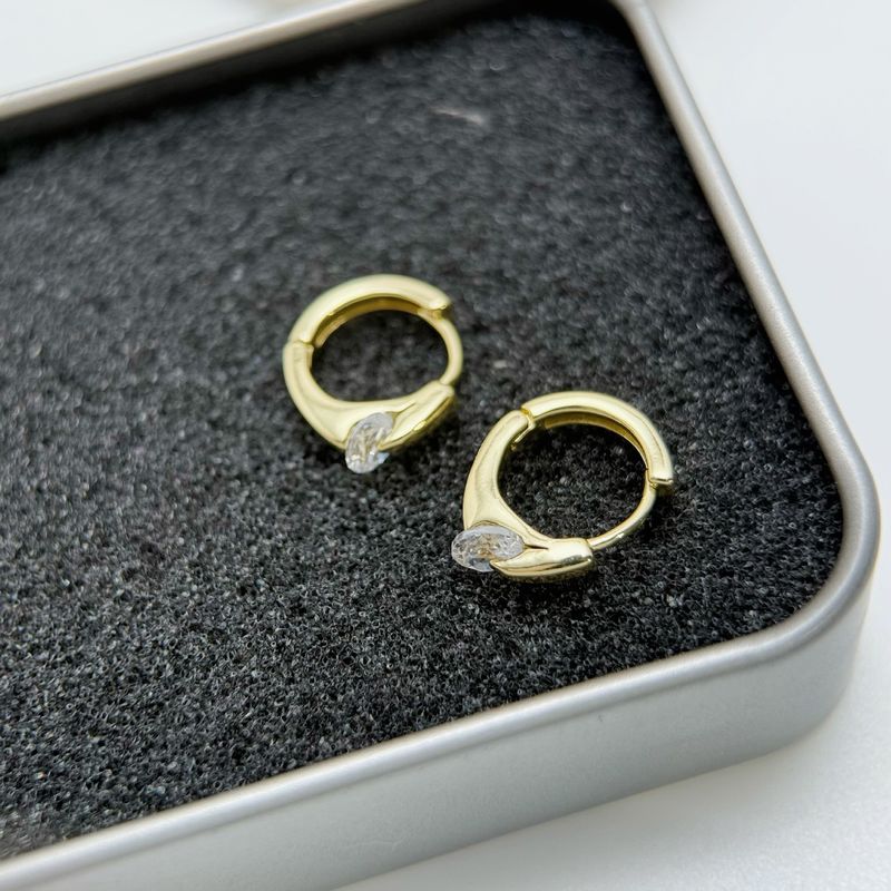 Semplice, leggero, lussuoso, di alta qualità, fibbia per orecchini con singolo diamante e zircone, temperamento versatile, orecchini, novità 2025_voghion.com