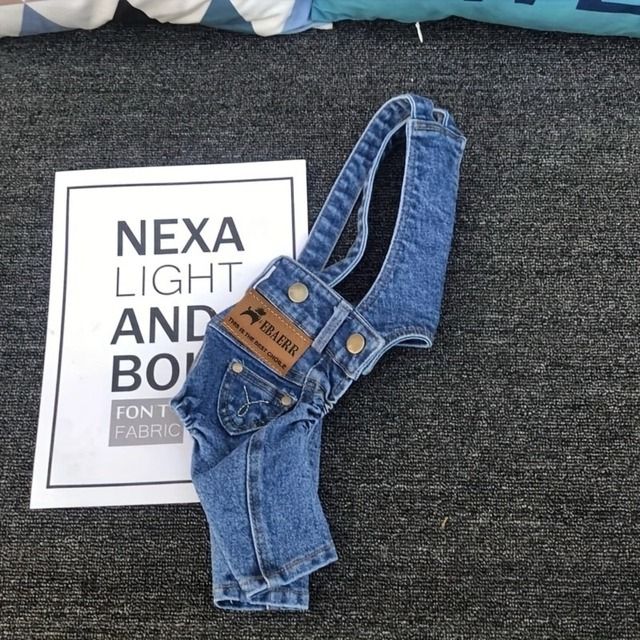 WANGMEOW Denim Suit For Dogs By PawParty Store_voghion.com