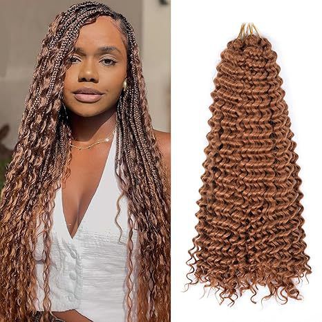 Extensions de cheveux au crochet Deep Wave Twist - Perruques synthétiques africaines longues et bouclées, aspect naturel et légères_voghion.com