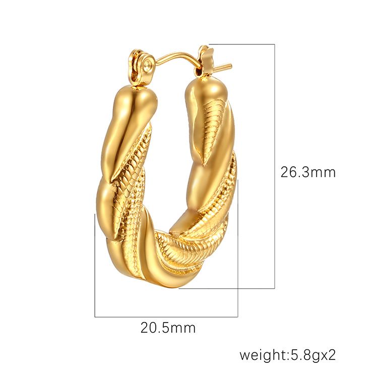 European And American Cross-Border Retro Style Stainless Braided Simple Fashion Versatile Women's Trendy Titanium Steel_voghion.com