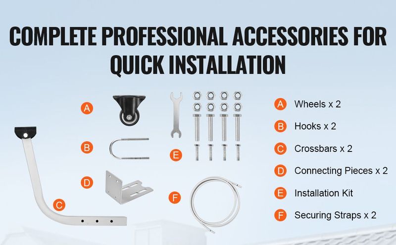 VEVOR Ladder Stabilizer Extension Ladder Standoff Heavy Duty Wing Span_voghion.com