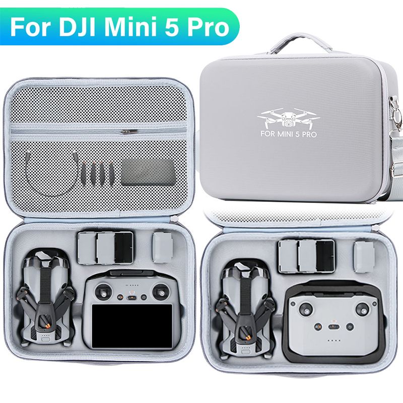 For Mini 5 Pro Shoulder Bag PU Portable Storage Travel Carrying Case Handbag For DJI RC 2/RC N3 Control Drone Accessory_voghion.com