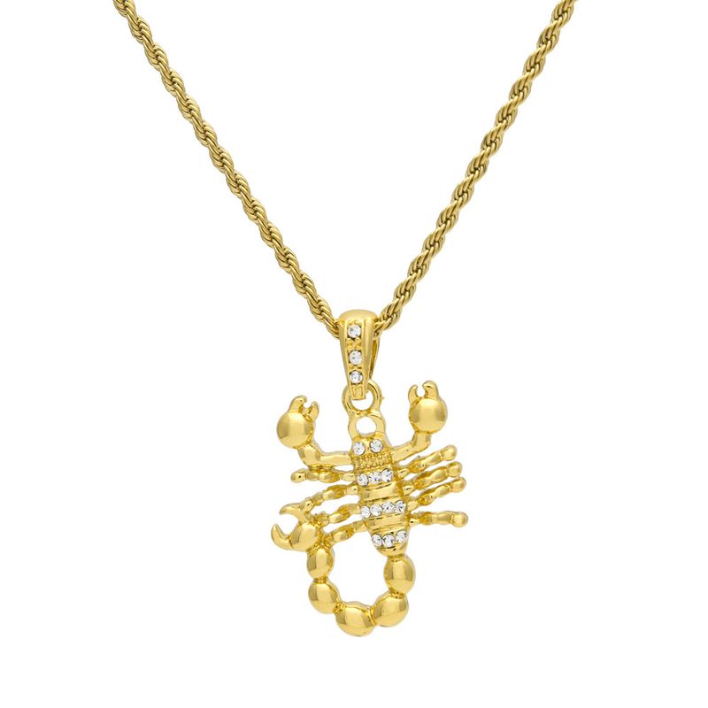 Collana con ciondolo a forma di scorpione, gioielli da uomo e da donna, catena cubana hip hop, pezzo alla moda in lega per uno stile audace_voghion.com