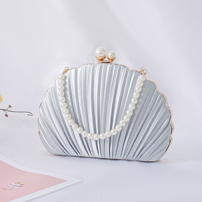 Nuova borsa a mano da donna con pieghe a conchiglia, per feste, serate formali, cheongsam_voghion.com