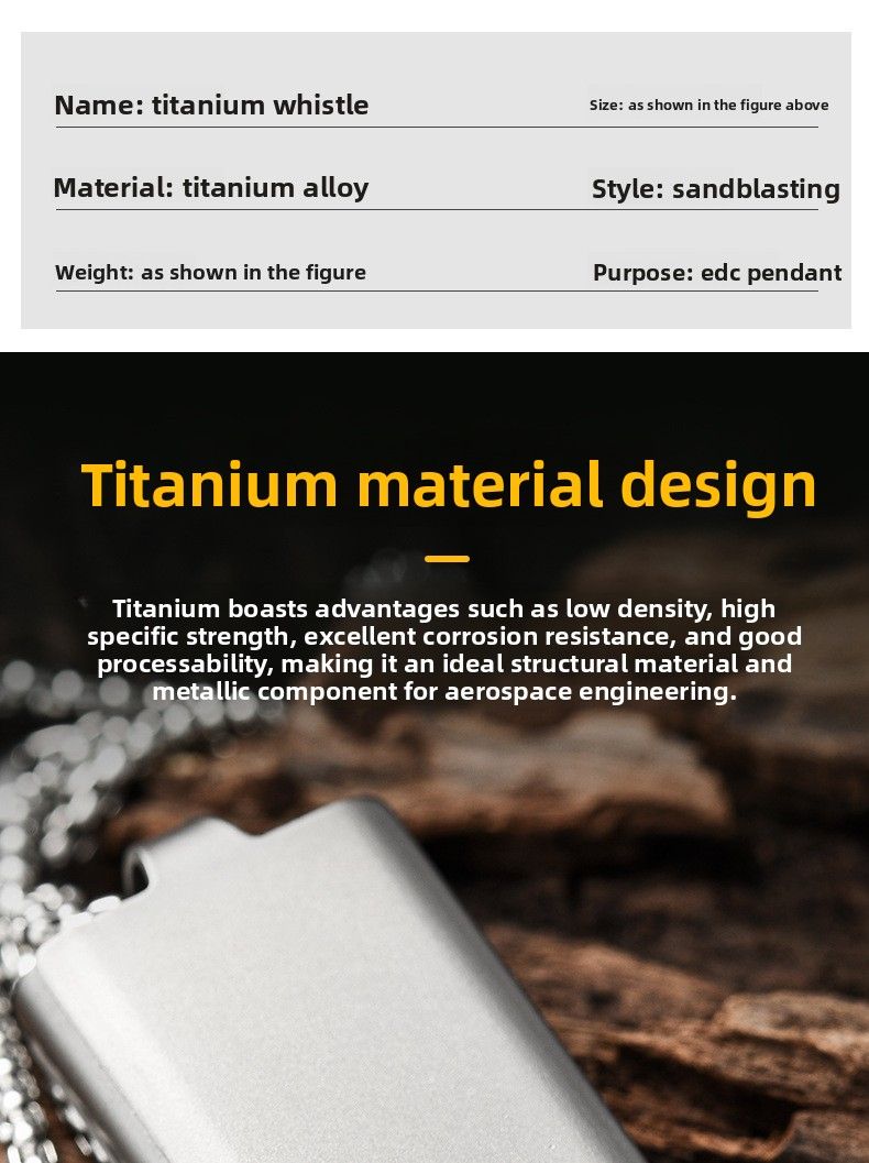 Fischietto portatile a due fori per sopravvivenza in lega di titanio a tre tubi, per campeggio all'aperto_voghion.com