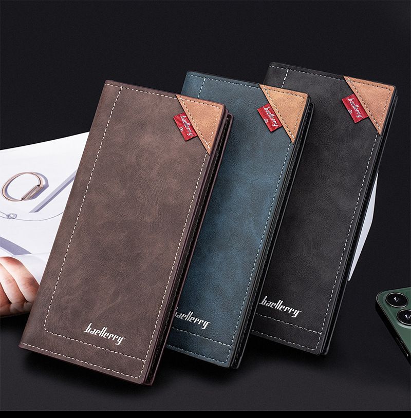 Baellerrywallet, portafoglio da uomo con slot multi-card con colori RFID medi e lunghi, porta carte, portafoglio per abiti alla moda di grande capacità._voghion.com