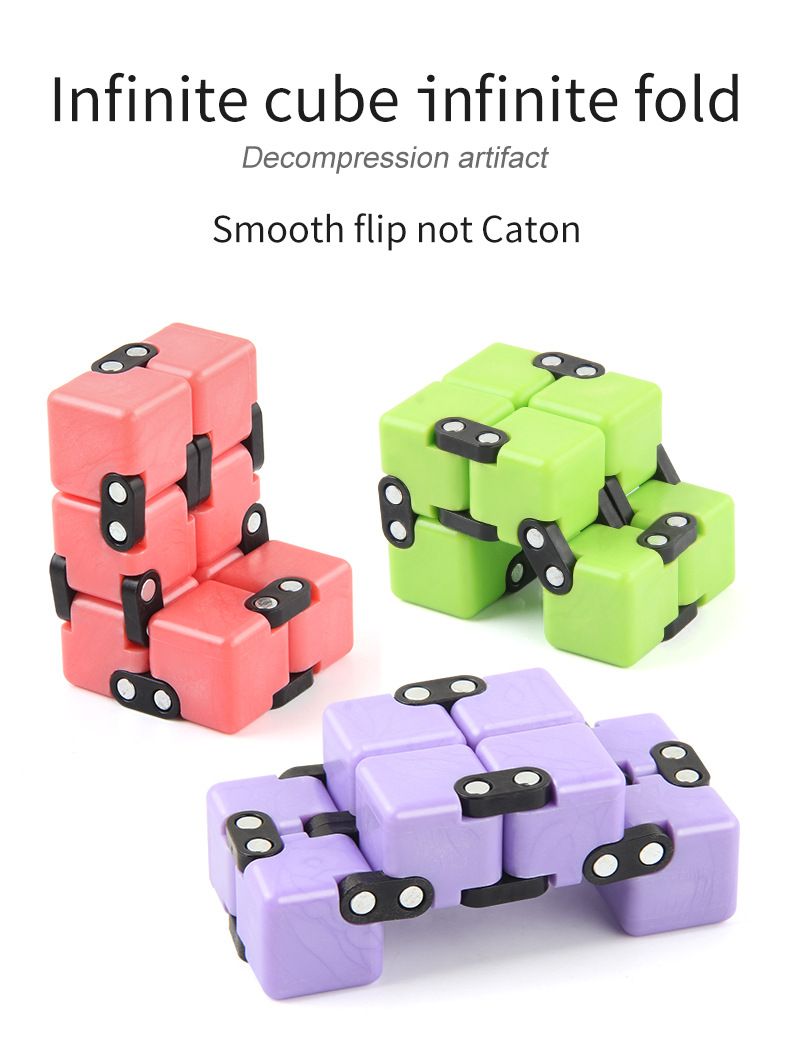 Stress Relief Toys Novel Decompression Set Infinite Rubik's Cube Finger Gyro Bubble Music Decompression Dice Three Piece Set_voghion.com