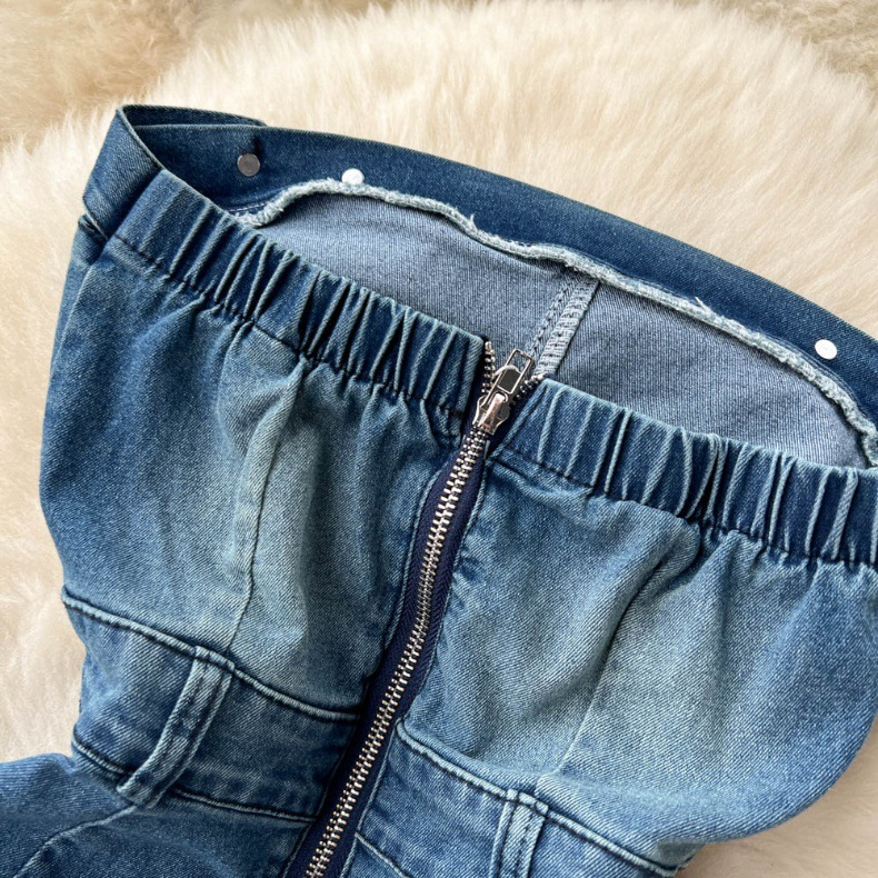 Damen Rock mat enger Schëller an enger Cowboy-Taille, sexy Split-Vintage-Stil_voghion.com