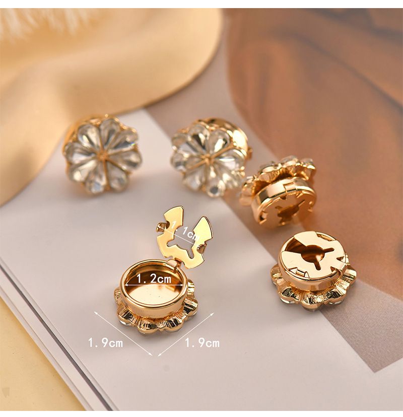 Set di bottoni con diamanti, copribottoni per camicie e gemelli, accessori per abbigliamento_voghion.com