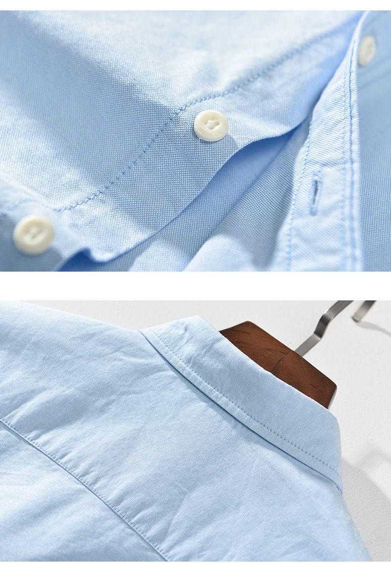 Herrenbekleidung Frühling und Herbst Lässiges Langarmhemd Locker besticktes trendiges Jugendhemd_voghion.com