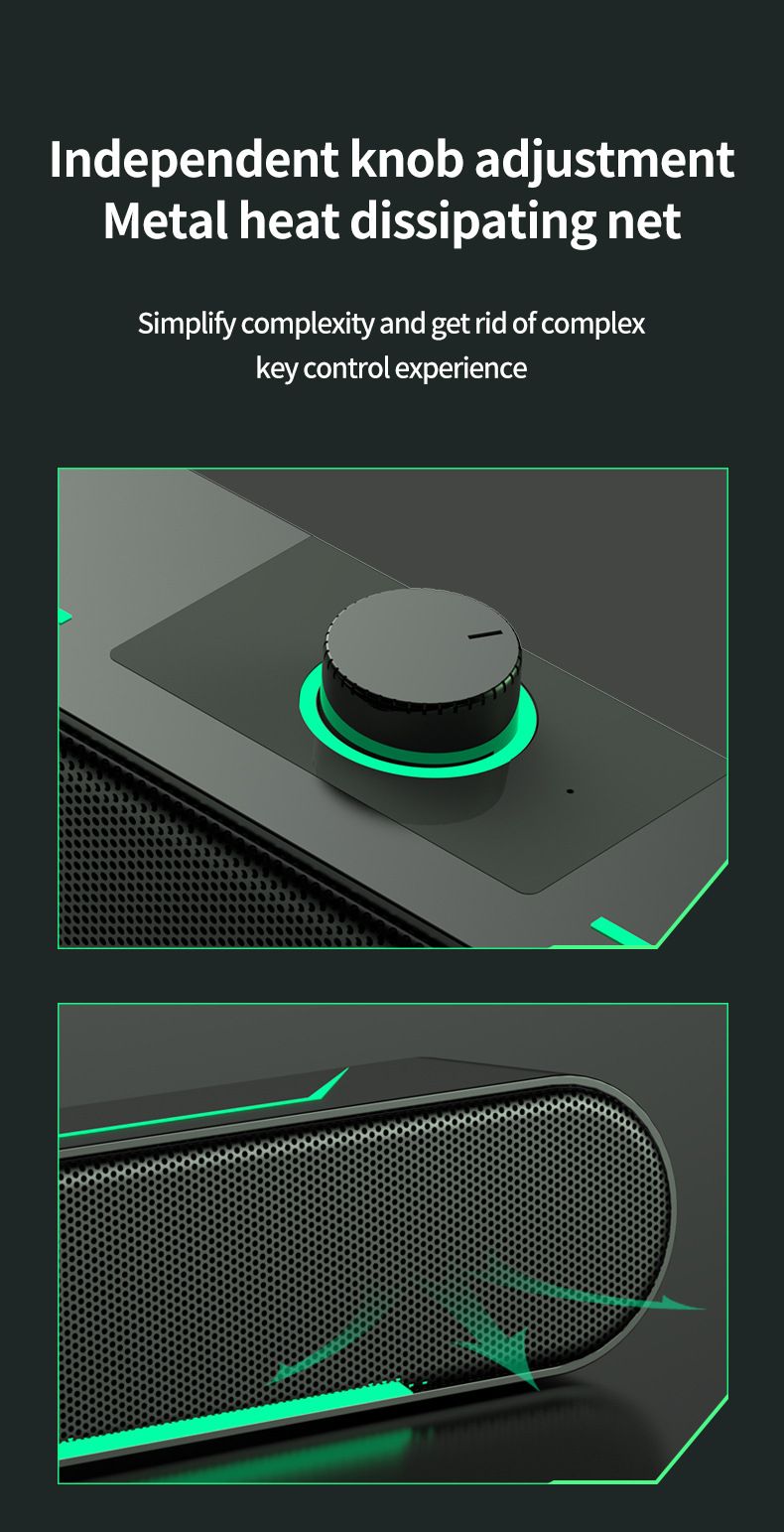 New Computer Gaming High Volume LED Light Desktop HIFI Stereo Speaker_voghion.com