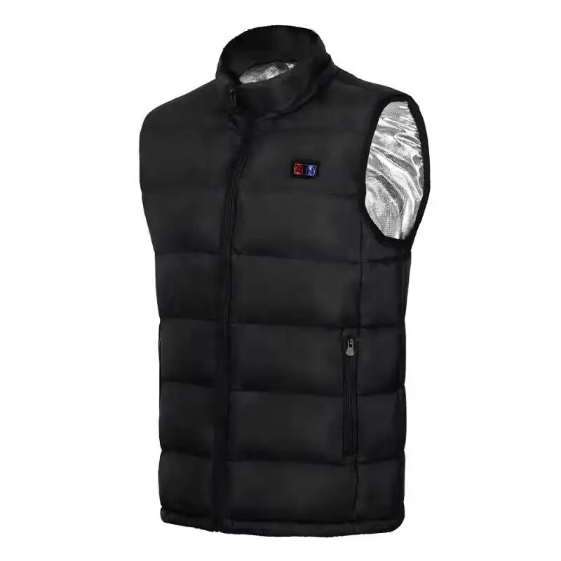Chaleco calefactable grueso de 9 piezas para hombre, con tinta fina de piedra, USB, informal, de talla grande_voghion.com