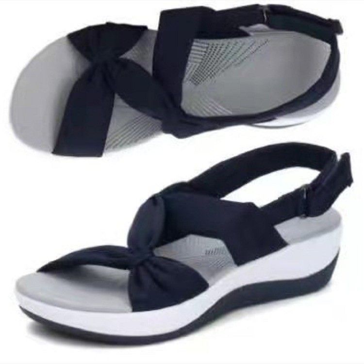 Women's Simple Fish Bill Muffin Bottom Roman Sandals_voghion.com