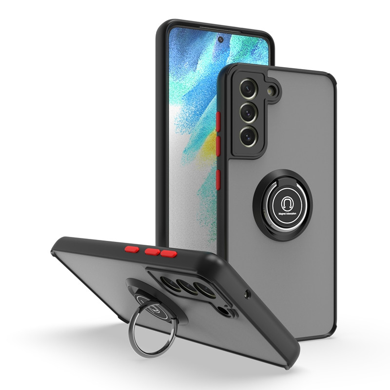 Magnetinis žiedas matinis, apsaugantis nuo kritimo telefono dėklas, skirtas Samsung Galaxy S8 S9 S10 S20 S21 S22 S23 Plus S10E S20FE Note8 Note9 Note10 Note20 Ultra Bracket Dangtelis_voghion.com